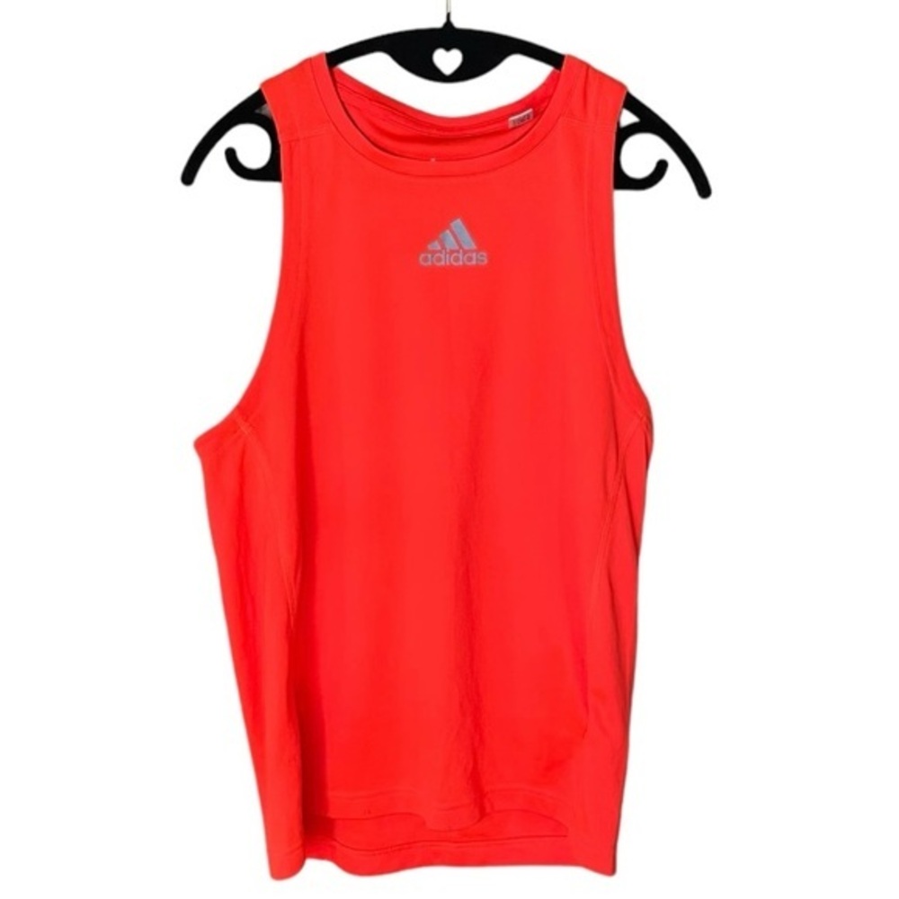 Adidas Climalite Neon Orange Running‎ Tank Top Racer Back Women’s Size Small